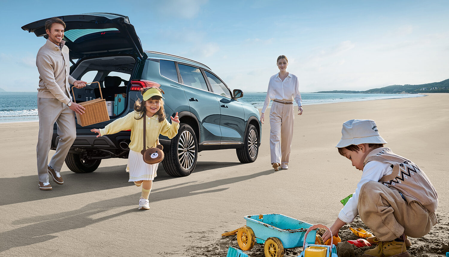 Nuevo EBRO s800 Luxury Familia disfrutando en la playa junto al EBRO s800